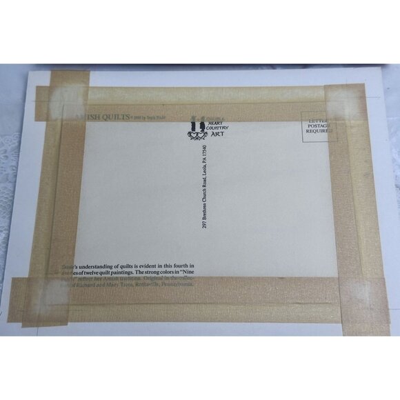 Susie Riehl Matted Photo Postcards Log Cabin Quilts Amish Artist Signed Dated 3 - Picture 10 of 11